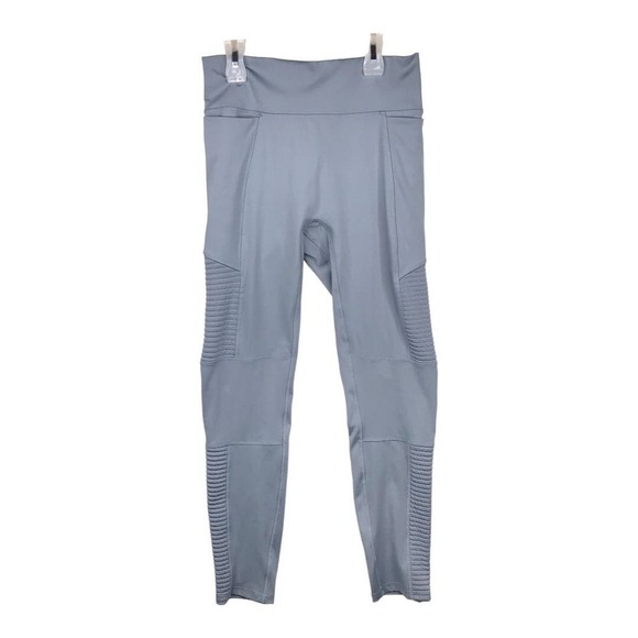 NWT Fabletics Moto Motion 365+ Gray Stormcloud Full Length Leggings Size Large - Picture 1 of 5